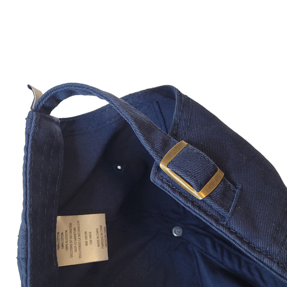 Life Is Good Blue Adjustable Baseball Cap Red Embroidered Logo Hat - Picture 4 of 9